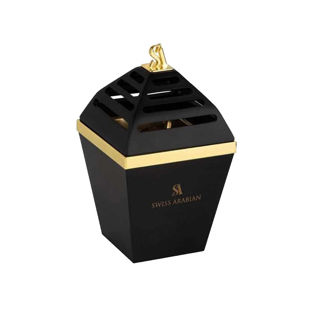 BLACK CERAMIC INCENSE BURNER